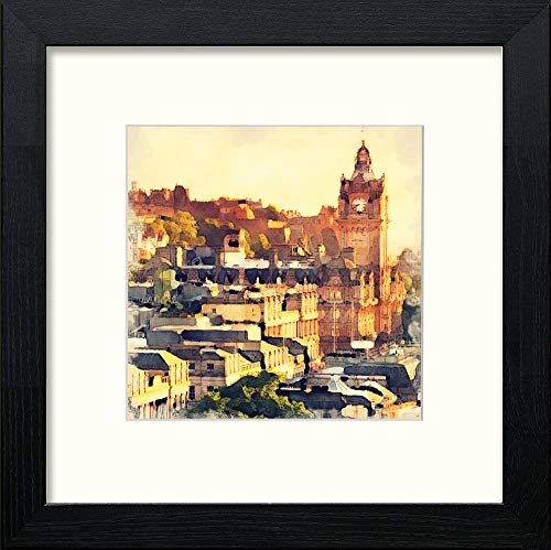 lumartos Edinburgh City – Black Wood Frame Wall Art – Framed Wall Art Print by Lumartos Premium Home Décor