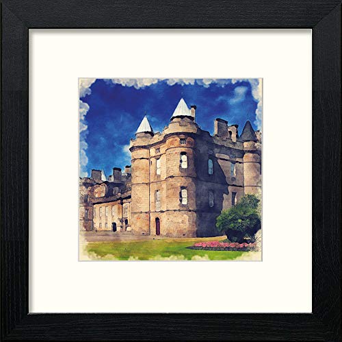 lumartos Edinburgh Holyrood House – Black Wood Frame Wall Art – Framed Wall Art Print by Lumartos Premium Home Décor