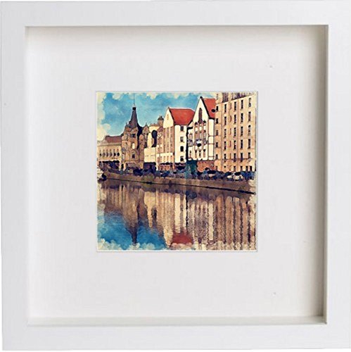 lumartos Edinburgh Leith Docks Scottish 0029 – White Frame Wall Art – Framed Wall Art Print by Lumartos Premium Home Décor