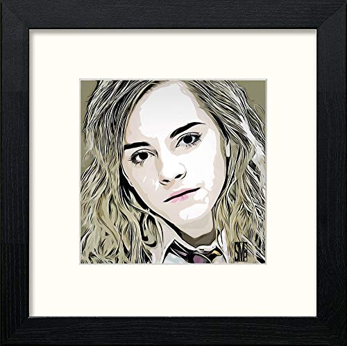 lumartos Emma Watson – Black Wood Frame Wall Art – Framed Wall Art Print by Lumartos Premium Home Décor