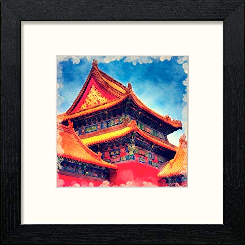 lumartos Forbidden City – Black Wood Frame Wall Art – Framed Wall Art Print by Lumartos Premium Home Décor