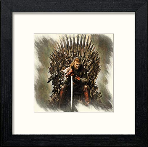 lumartos Game Of Thrones – Black Wood Frame Wall Art – Framed Wall Art Print by Lumartos Premium Home Décor