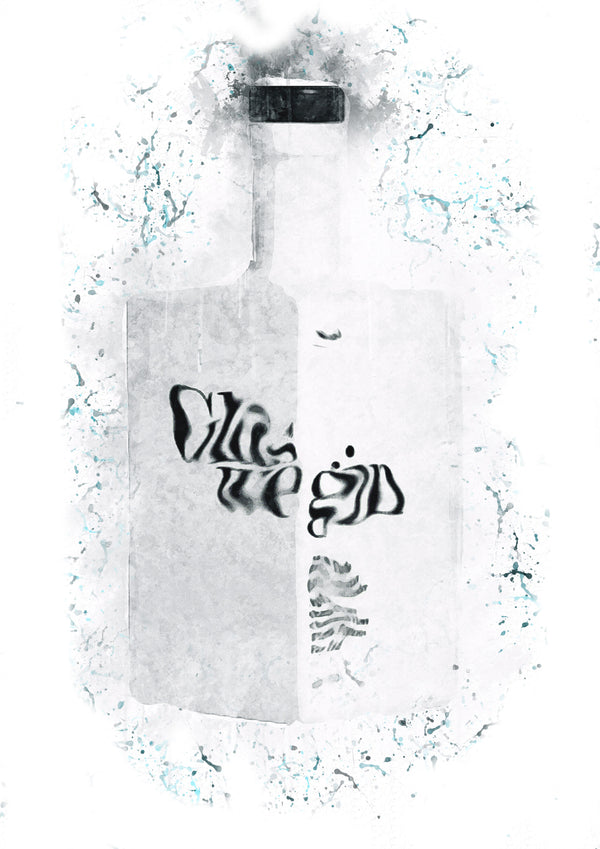 lumartos Glasgae Gin Splash Print – A4 Frame Wall Art – Framed Wall Art Print by Lumartos Premium Home Décor