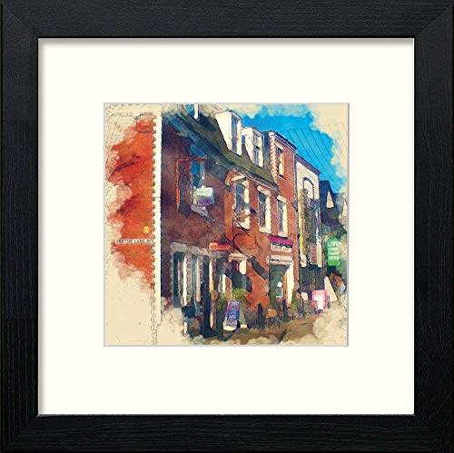lumartos Glasgow Ashton Lane – Black Wood Frame Wall Art – Framed Wall Art Print by Lumartos Premium Home Décor