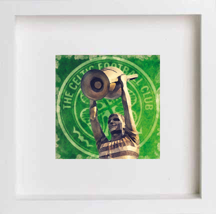 lumartos Glasgow Celtic Billy Mcneill 0300 – White Frame Wall Art – Framed Wall Art Print by Lumartos Premium Home Décor