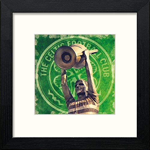 lumartos Glasgow Celtic Billy Mcneill – Black Wood Frame Wall Art – Framed Wall Art Print by Lumartos Premium Home Décor