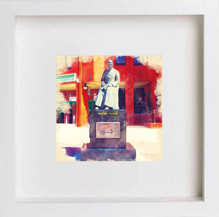 lumartos Glasgow Celtic Brother Walfred 0302 – White Frame Wall Art – Framed Wall Art Print by Lumartos Premium Home Décor