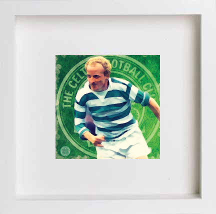lumartos Glasgow Celtic Jimmy Johnstone Legend 0297 – White Frame Wall Art – Framed Wall Art Print by Lumartos Premium Home Décor