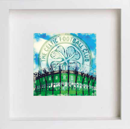 lumartos Glasgow Celtic Paradise 0295 – 23cm x 23cm x 4.5cm Frame Wall Art – Framed Wall Art Print by Lumartos Premium Home Décor