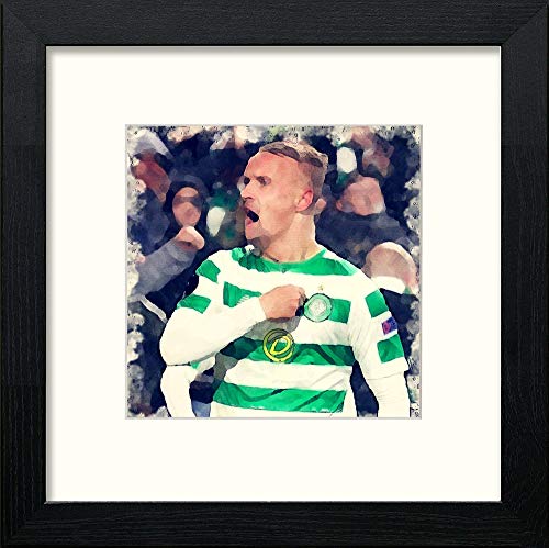 lumartos Glasgow Cetic FC Griffiths – Black Wood Frame Wall Art – Framed Wall Art Print by Lumartos Premium Home Décor