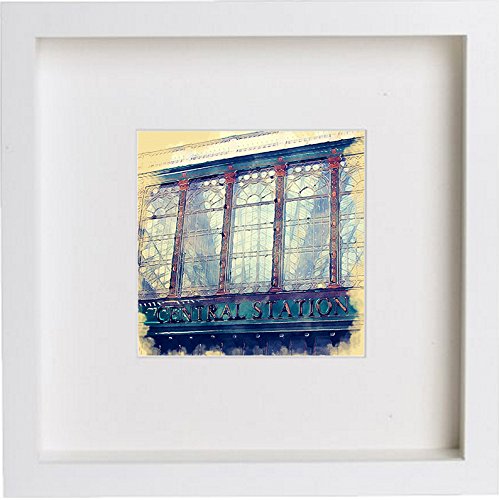 lumartos Glasgow Hielanman Umbrella Print Home Office Gift Birthday Annivers – Framed Wall Art Print by Lumartos Premium Home Décor