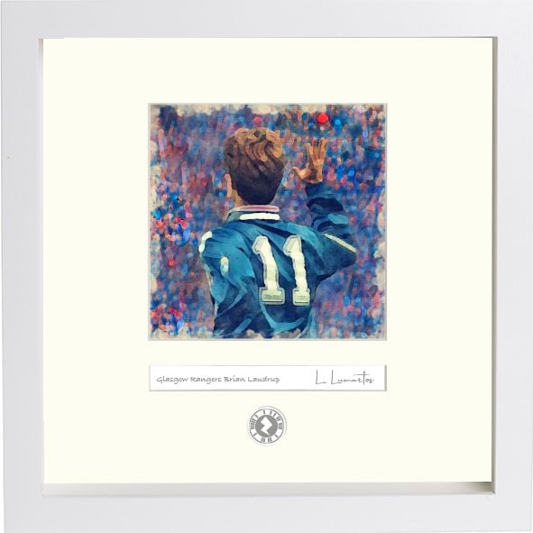 lumartos Glasgow Rangers - Brian Laudrup - Augmented Reality – Framed Wall Art Print by Lumartos Premium Home Décor