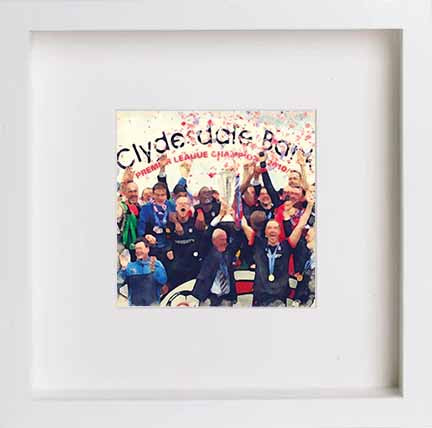 lumartos Glasgow Rangers FC 2010 Premier League 0050 – White Frame Wall Art – Framed Wall Art Print by Lumartos Premium Home Décor