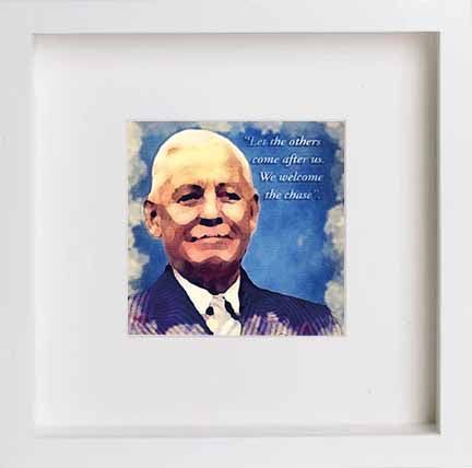 lumartos Glasgow Rangers Football Club Bill Struth Portrait Ii 0055 – Bill S – Framed Wall Art Print by Lumartos Premium Home Décor