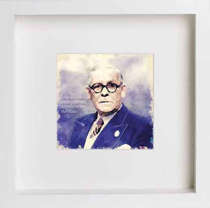 lumartos Glasgow Rangers Football Club Bill Struth Portrait 0054 – Bill Stru – Framed Wall Art Print by Lumartos Premium Home Décor