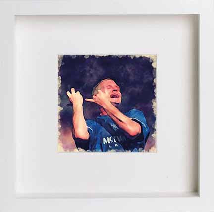 lumartos Glasgow Rangers Football Club Paul Gascoigne Artwork 0059 – Paul Ga – Framed Wall Art Print by Lumartos Premium Home Décor
