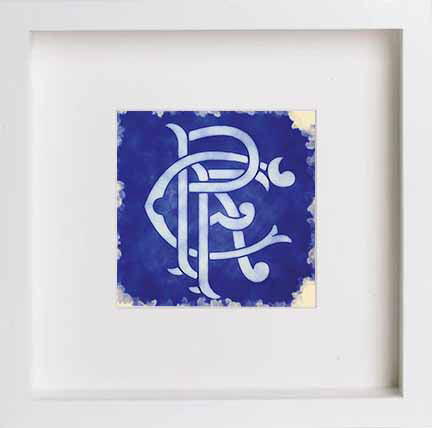 lumartos Glasgow Rangers Football Club Scroll Crest Artwork 0061 – Football – Framed Wall Art Print by Lumartos Premium Home Décor