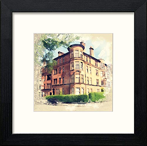 lumartos Glasgow Tenement – Black Wood Frame Wall Art – Framed Wall Art Print by Lumartos Premium Home Décor
