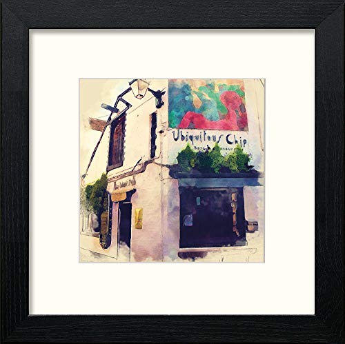 lumartos Glasgow Ubiquitous Chip – Black Wood Frame Wall Art – Framed Wall Art Print by Lumartos Premium Home Décor