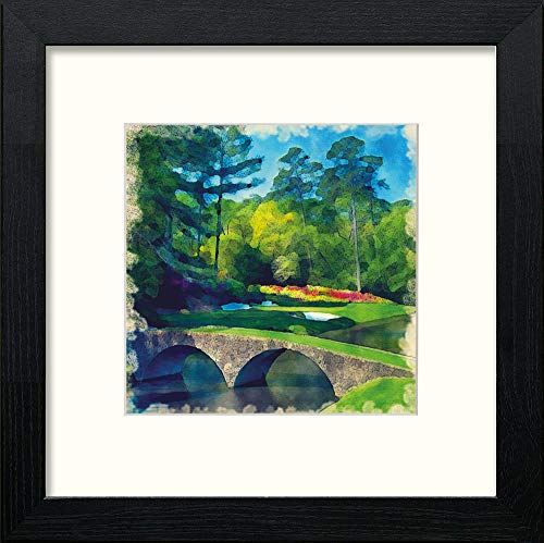 lumartos Golf Augusta – Black Wood Frame Wall Art – Framed Wall Art Print by Lumartos Premium Home Décor