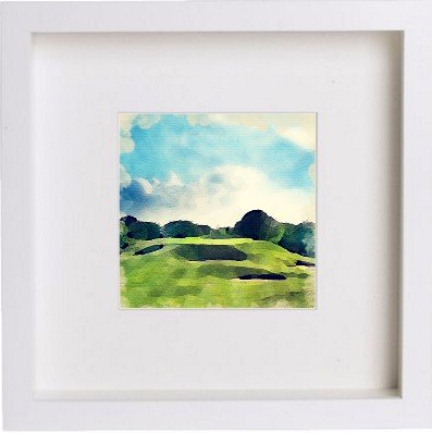 lumartos Golf Gleneagles 5th Hole 72 – Wooden Box Frame Frame Wall Art – Framed Wall Art Print by Lumartos Premium Home Décor