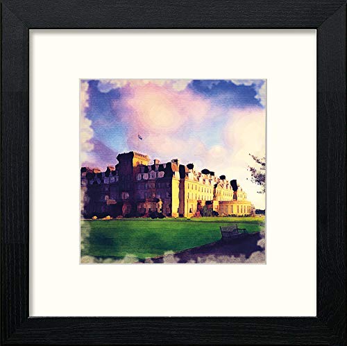 lumartos Golf Gleneagles Hotel – Black Wood Frame Wall Art – Framed Wall Art Print by Lumartos Premium Home Décor