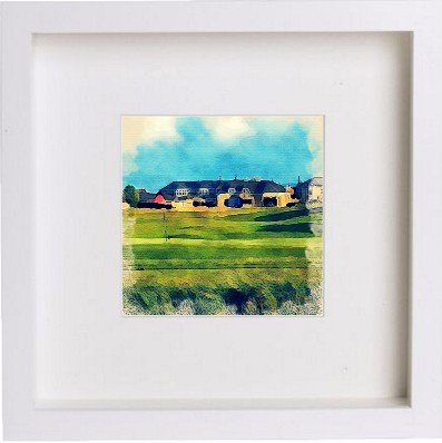 lumartos Golf Prestwick Golf Club 74 – White Frame Wall Art – Framed Wall Art Print by Lumartos Premium Home Décor