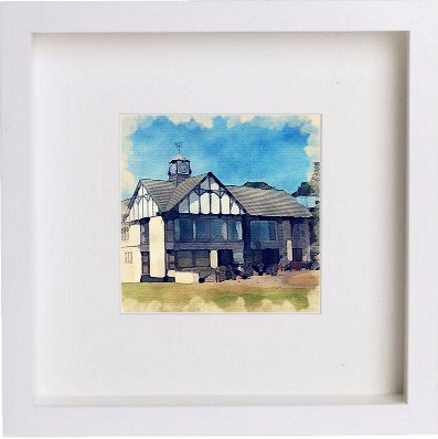 lumartos Golf Royal Dornoch Golf Course 75 – White Frame Wall Art – Framed Wall Art Print by Lumartos Premium Home Décor