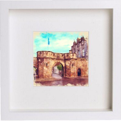 lumartos Golf St Andrews West Port 79 – White Frame Wall Art – Framed Wall Art Print by Lumartos Premium Home Décor