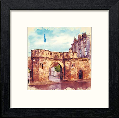 lumartos Golf St Andrews West Port – Black Wood Frame Wall Art – Framed Wall Art Print by Lumartos Premium Home Décor