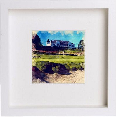 lumartos Golf The Duke's Golf Course 81 – Wooden Box Frame Frame Wall Art – Framed Wall Art Print by Lumartos Premium Home Décor