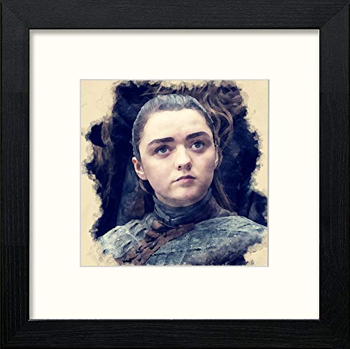 lumartos GOT Arya Stark – Black Wood Frame Wall Art – Framed Wall Art Print by Lumartos Premium Home Décor