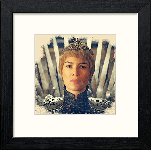 lumartos GOT Cersei Lannister – Black Wood Frame Wall Art – Framed Wall Art Print by Lumartos Premium Home Décor