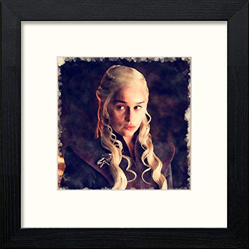 lumartos GOT Daenerys Targaryen – Black Wood Frame Wall Art – Framed Wall Art Print by Lumartos Premium Home Décor