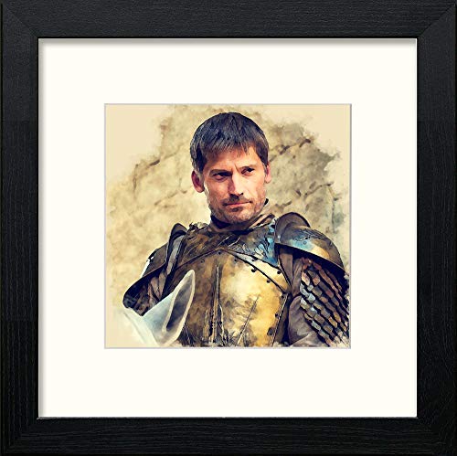 lumartos GOT Jaime Lannister – Black Wood Frame Wall Art – Framed Wall Art Print by Lumartos Premium Home Décor