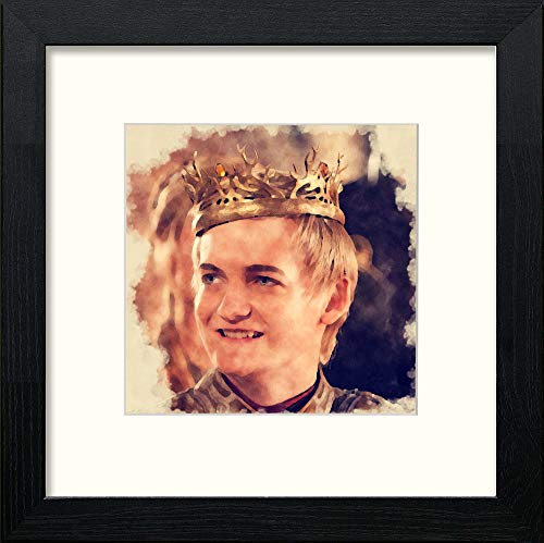 lumartos GOT Joffrey Baratheon – Black Wood Frame Wall Art – Framed Wall Art Print by Lumartos Premium Home Décor