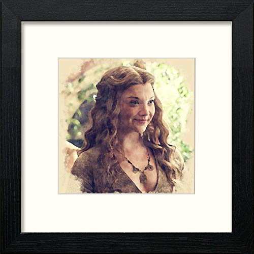 lumartos GOT Margaery Tyrell – Black Wood Frame Wall Art – Framed Wall Art Print by Lumartos Premium Home Décor