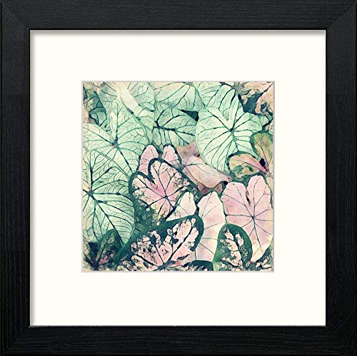 lumartos Green Leaves – Black Wood Frame Wall Art – Framed Wall Art Print by Lumartos Premium Home Décor