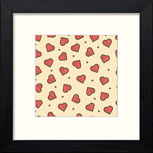 lumartos Hearts And Hearts – Black Wood Frame Wall Art – Framed Wall Art Print by Lumartos Premium Home Décor