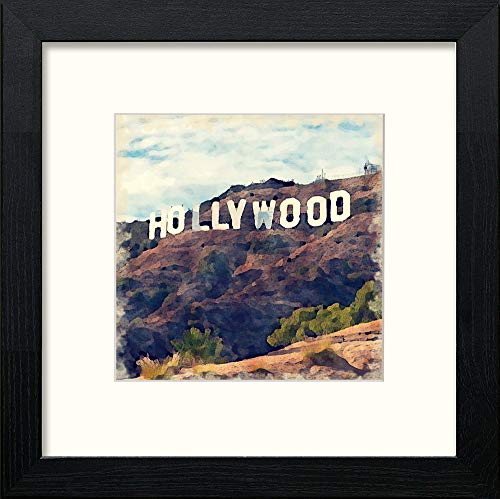 lumartos Hollywood – Black Wood Frame Wall Art – Framed Wall Art Print by Lumartos Premium Home Décor