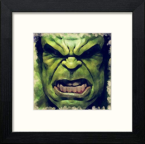lumartos Hulk – Black Wood Frame Wall Art – Framed Wall Art Print by Lumartos Premium Home Décor