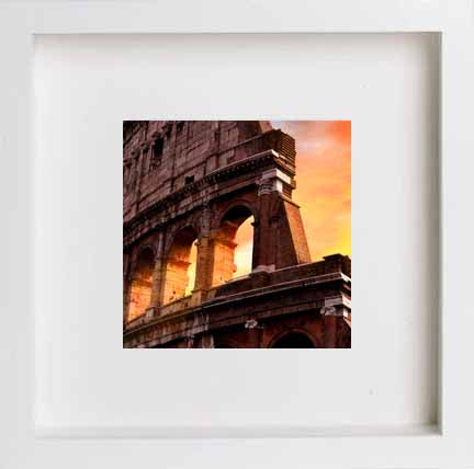 lumartos Italy Rome Colosseum 0258 – White Frame Wall Art – Framed Wall Art Print by Lumartos Premium Home Décor