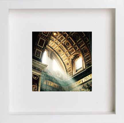 lumartos Italy Rome St Peters Basilica 0257 – White Frame Wall Art – Framed Wall Art Print by Lumartos Premium Home Décor