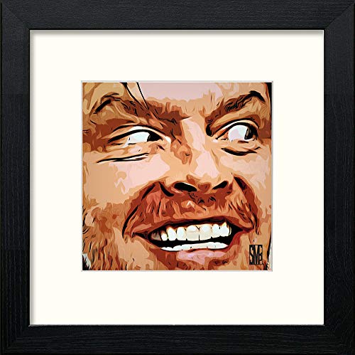 lumartos Jack Nicholson – Black Wood Frame Wall Art – Framed Wall Art Print by Lumartos Premium Home Décor