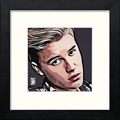 lumartos Justin Bieber – Black Wood Frame Wall Art – Framed Wall Art Print by Lumartos Premium Home Décor