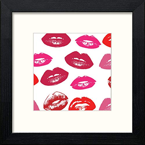 lumartos Kisses For You – Black Wood Frame Wall Art – Framed Wall Art Print by Lumartos Premium Home Décor