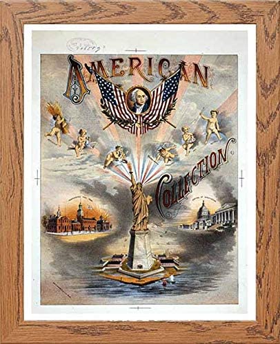lumartos L Vintage Poster American Collection – Framed Wall Art Print by Lumartos Premium Home Décor