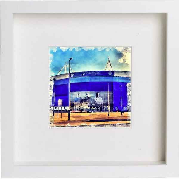 lumartos Leicester City Football Club The King Power Stadium 0096 – White F – Framed Wall Art Print by Lumartos Premium Home Décor