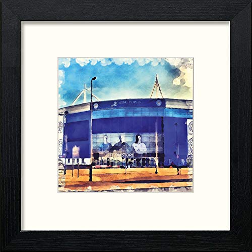 lumartos Leicester Stadium – Black Wood Frame Wall Art – Framed Wall Art Print by Lumartos Premium Home Décor