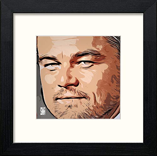 lumartos Leonardo Dicaprio – Black Wood Frame Wall Art – Framed Wall Art Print by Lumartos Premium Home Décor